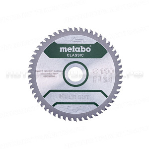 Пильн. диск MultiCutClassic 190x30 54 FZ/TZ 5° Metabo