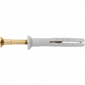 Дюбель-гвоздь полипропиленовый с потайным бортиком 6 х 80 мм, 100 шт. СИБРТЕХ