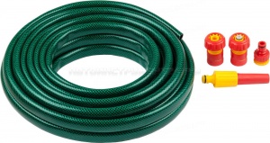 Набор поливочный GRINDA: Шланг 3/4"x15 м, наконечник-распылитель, поливочная арматура