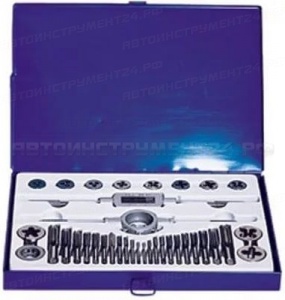 Набор метчиков и плашек M3-M12 30пр Krino 17008201