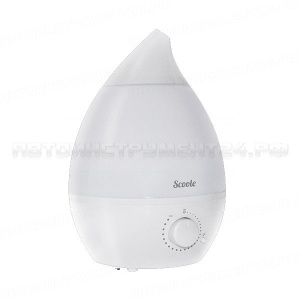 Ультразвуковой увлажнитель воздуха Scoole (механика, белый, 380 мл/ч, 3,4 л), SC HR UL 01 (W)