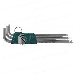 Набор торцевых шестигранных ключей EXTRA LONG с шаром 1,5-10 мм. 9 предметов