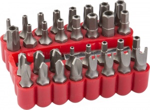 Набор STAYER "PROFI" Биты с магнитным адаптером, специальные профили, 33 предмета