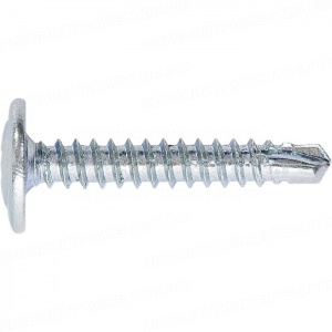 Саморезы 4,2 х 41, с прессшайбой, PH №2, наконечник сверло, оцинкованные 8 шт, ШУРУПЬ