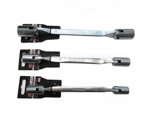 Ключ торцевой шарнирный двухсторонний 16х17мм на пластиковом держателе Forsage F-7521617