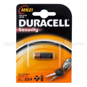 Элемент питания A23: MN21-BC1 ALKALINE SECURITY (автобрелки) 12V DURACELL /1/10/100