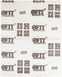 Листы шлифовальные на бумажной основе, алюминий-оксидный абразивный слой 230х280 мм, 10 шт. Р 600