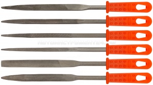 Надфили пластмассовая ручка 5х140 мм, 6 шт.