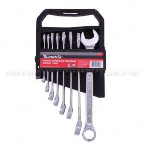 Набор ключей комбинированных, 6x19мм, CrV, 8 предметов, полированный хром