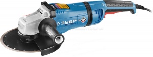 Углошлифовальная машина (болгарка), ЗУБР Профессионал УШМ-П230-2400 ПВ, антивибрационная защита, плавный пуск, 230 мм, 6000 об/мин, 2400 Вт