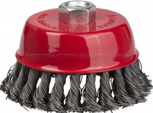 STAYER "PROFESSIONAL". Щетка чашечная для УШМ, жгутированная стальная проволока 0,5мм, 80ммхМ14
