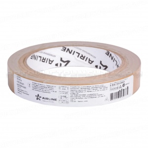 Лента клейкая малярная (скотч) термостойкая 110°C, 19 мм*40 м, коричневая AIRLINE, ADTP003