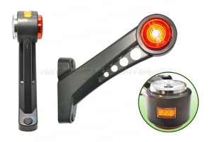 Фонарь габаритный LED 12-24V (декор-круг, 5-светодиодов, 3-и цвета, L=180мм)