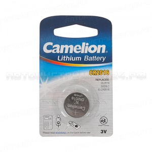 Элемент питания CR2016-BL1 LITHIUM таблетка (автобрелки) 3V CAMELION /1/10 NEW