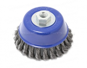 Кордщетка чашеобразная стальная витая для УШМ 60мм, в блистере Forsage F-BWC125