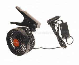 Вентилятор HX-602 12см (4.5") 24V (6.5W) диммер, на прищепке, с регулируемыми углами обдува black/orange MITCHELL 1/24 NEW