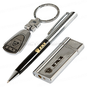 Набор VT-041 ГАЗ CHROME брелок+ручка+зажигалка (на блистере) LEGION /1/12 OLD