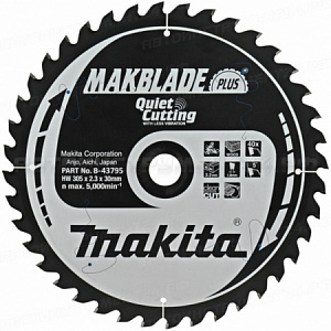 Диск пильный для дерева Makblade-Plus, HW, 305x2.3x30 мм, 40T, 5G, ATB Makita B-43795