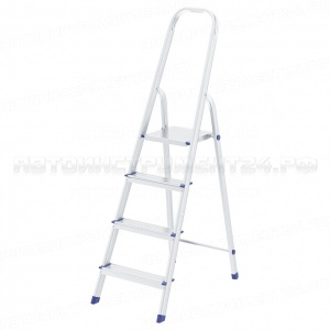Стремянка, 4 ступени, алюминиевая, Россия, Сибртех