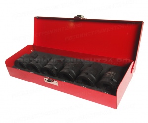 Набор головок торцевых 3/4" 12-ти гранных HEX (H14-H24) ударных L=61мм 6 предметов JTC