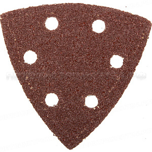 Треугольник шлифовальный ЗУБР "МАСТЕР" универсальный на велкро основе, 6 отверстий, Р40, 93х93х93мм, 5шт