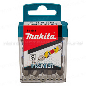 Набор насадок Impact Premier PZ2, 50 мм, E-form (MZ), 10 шт в наборе Makita E-03383