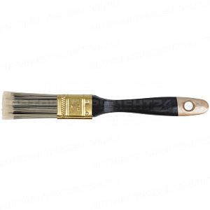 Кисть флейцевая "Стайл", искусственная черно-белая щетина, деревянная ручка 1" (25 мм)
