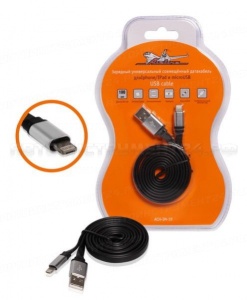 Зарядный универсальный совмещённый датакабель для Iphone/IPad и microUSB AIRLINE, ACH-IM-19