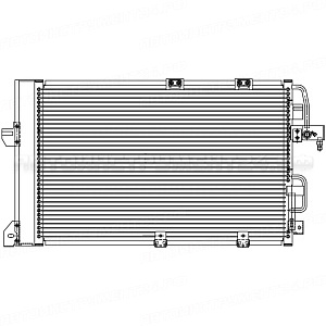 Радиатор кондиционера для автомобилей Astra G (98-)/Zafira A (99-) 1.4i/1.6i/1.8i/2.0i M/A LUZAR, LRAC 2127