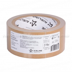 Лента клейкая малярная (скотч) термостойкая 110°C, 48 мм*40 м, коричневая AIRLINE, ADTP004