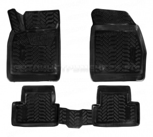 Ковры в салон (3D с подпят.) для Chevrolet Cruze (09-) компл. 4 шт., выс. борт, полимер., черн. AIRLINE, ACM-PS-20