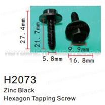 Клипса для крепления внутренней обшивки а/м GM металлическая (100шт/уп.) Forsage клипса H2073(GM)