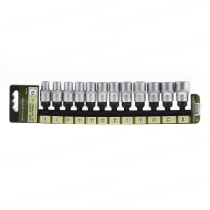 Набор головок торцевых 1/2" 12 предметов 6-ти гранных 10-22мм