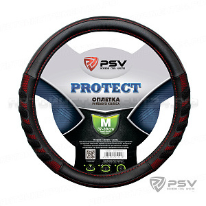 Оплётка на руль PSV PROTECT (Черно-Красный) M