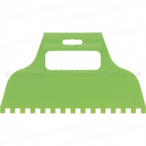 Шпатель для клея, пластмассовый, зубчатый 8 х8 мм. СИБРТЕХ