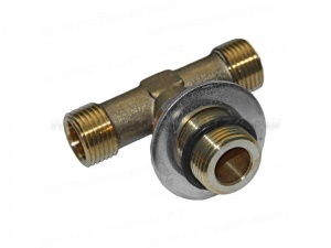 Тройник 18*20*18 с гайкой (латунь) (уп.10 шт.)