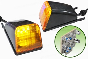Фонарь габаритный LED на кабину (VOLVO, 6-светодиодов, желтое стекло)