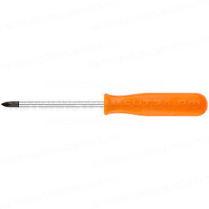 Отвертка "Эконом", CrV сталь, пластиковая оранжевая ручка 5х75 мм РН1