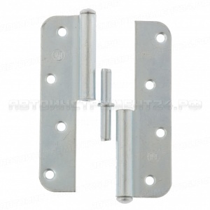 Петля накладная ПН1-130 левая, цинк, 4 шт, (Металлист). Россия