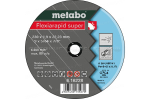 Круг отр нерж Flexiarapid S 230x1,9 прям А36U Metabo