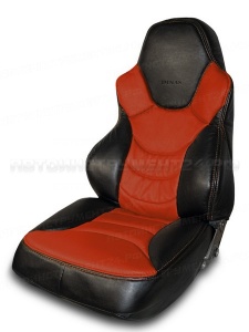 Чехлы универсальные №3 к/з (черный/паприка) "Динас"