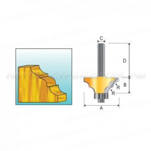 Фреза кромочная классическая S-образная 25.4x12.7x8x32 мм Makita D-11601