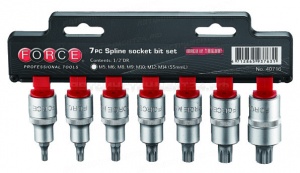 Набор головок-бит Spline (12гр) (L=50мм)7пр 1/2" 40716