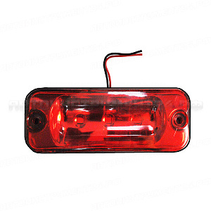 Фонарь габаритный LED красный (стекло красное) 31006401