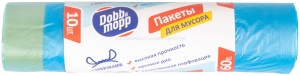 Пакеты для мусора с ручками 60 л (13 мкм) 10 шт.