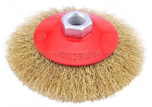 Щетка дисковая для УШМ гофрированная 100мм М14 35463