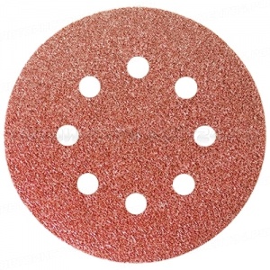 Круг абразивный на ворсовой подложке под "липучку", перфорированный, P 80, 125 мм, 5 шт. СИБРТЕХ