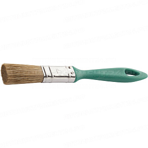 Кисть плоская STAYER "LASUR-EURO", смешанная (натуральная и искусственная) щетина, пластмассовая ручка, 20мм