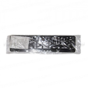Рамка для номерного знака AB-012MO SILVER с защелкой и надписью "МОСКВА" рельефная /1/30