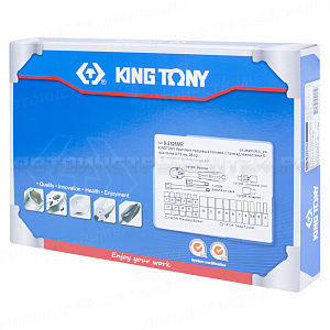 Набор торцевых головок с принадлежностями 1/4", шестигранные, 4-13 мм, 26 предметов KING TONY 2526MR